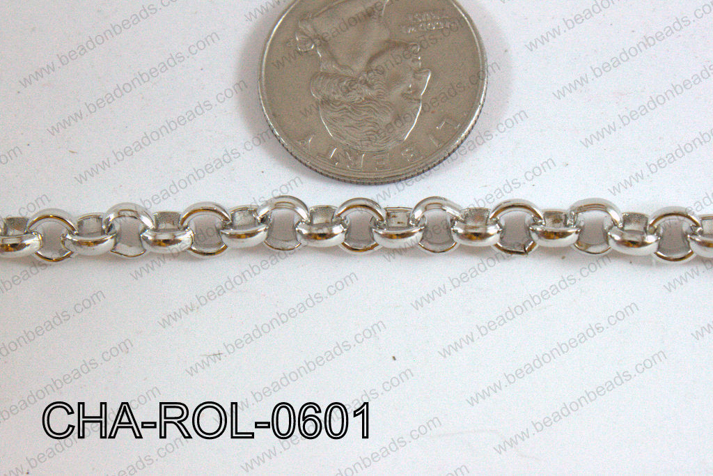 Rolo Chain Dark Silver 6mm CHA-ROL-0601