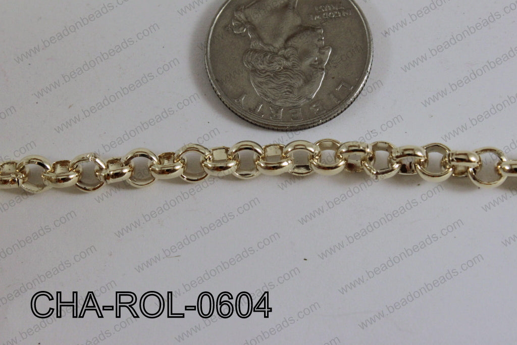 Rolo Chain Rose Gold 6mm CHA-ROL-0604