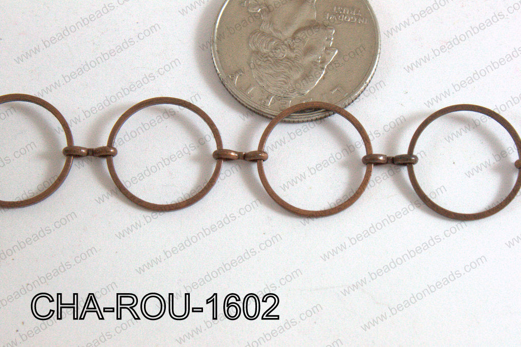 Thin Round Chain Copper 16mm CHA-ROU-1602