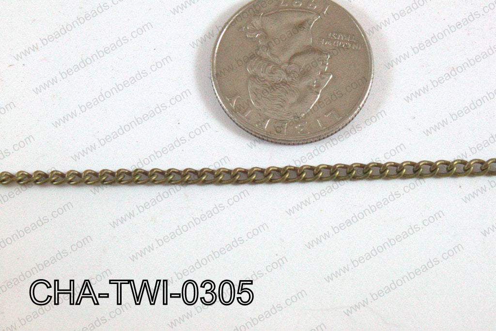 Twist Chain Bronze 3mm CHA-TWI-0305