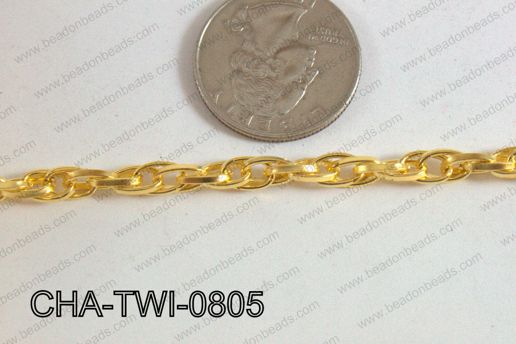 Twist Chain Gold 8mm CHA-TWI-0805