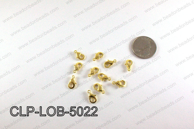 Lobster clasp 7x12mm, Gold CLP-LOB-5022
