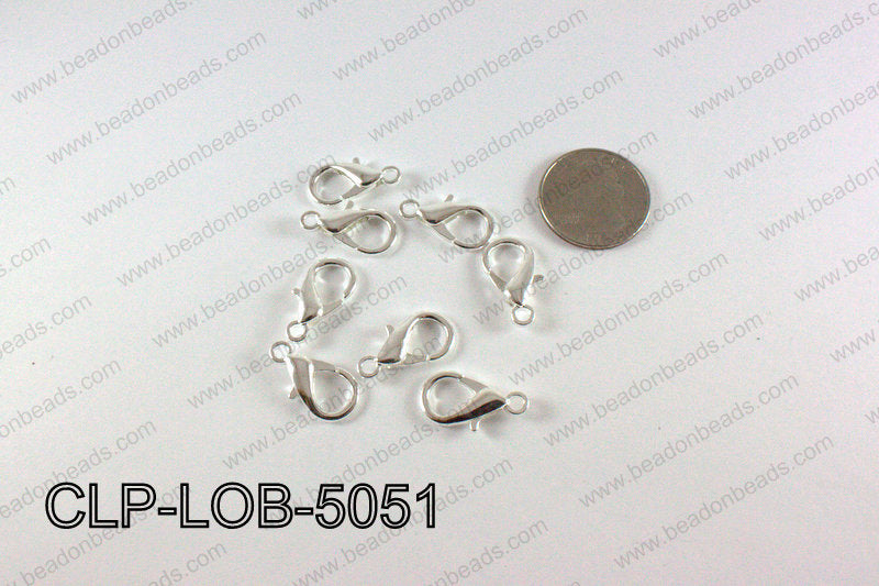 Lobster clasp 11x21mm, Light Silver CLP-LOB-5051