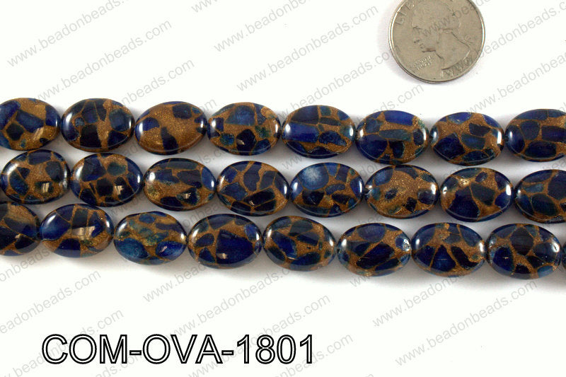 Composite Golden Quartz Oval 14x18mm COM-OVA-1801