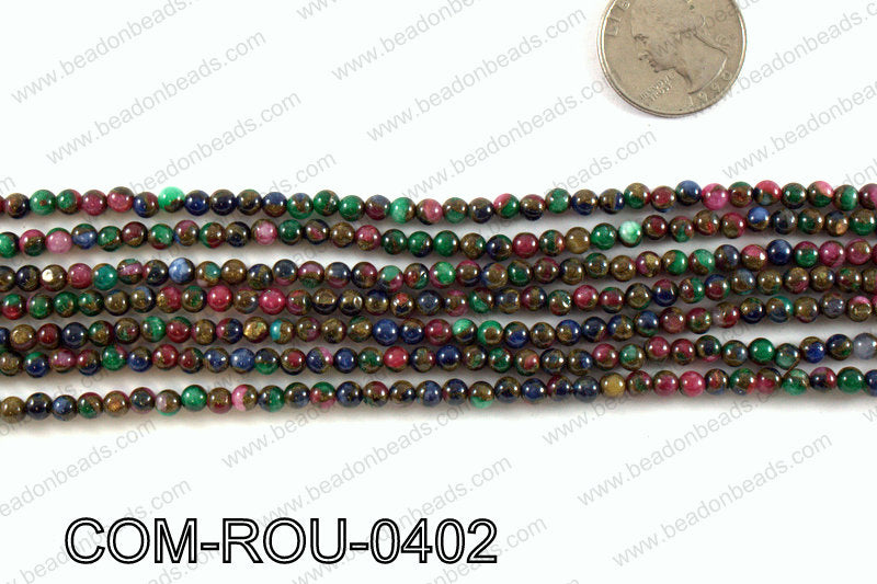Composite Golden Quartz Round 4mm COM-ROU-0402
