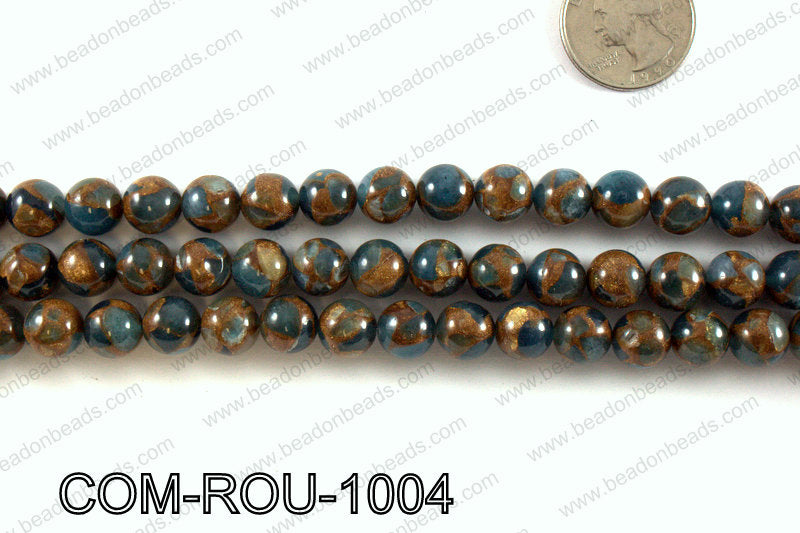 Composite Golden Quartz Round 10mm COM-ROU-1004