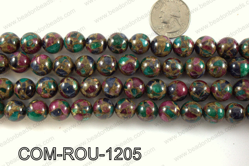 Composite Golden Quartz Round 12mm COM-ROU-1205
