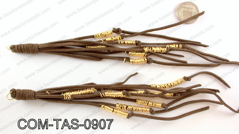 SUEDE LEATHER TASSELS COM-TAS-0907