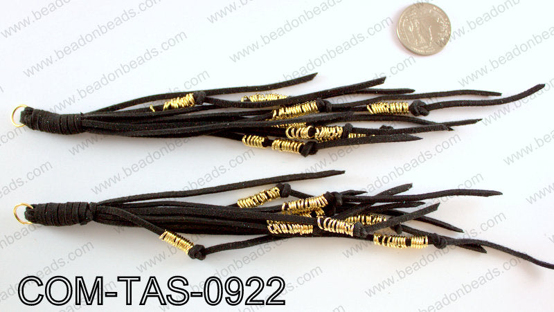 SUEDE LEATHER TASSELS COM-TAS-0922