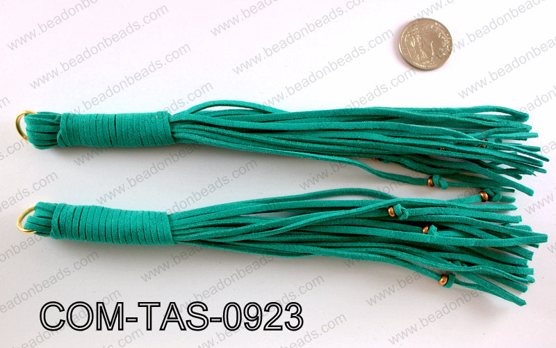SUEDE LEATHER TASSELS COM-TAS-0923