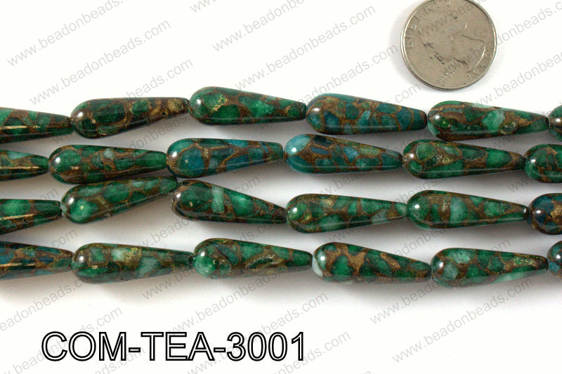 Composite Golden Quartz Teardrop 10x30mm COM-TEA-3001