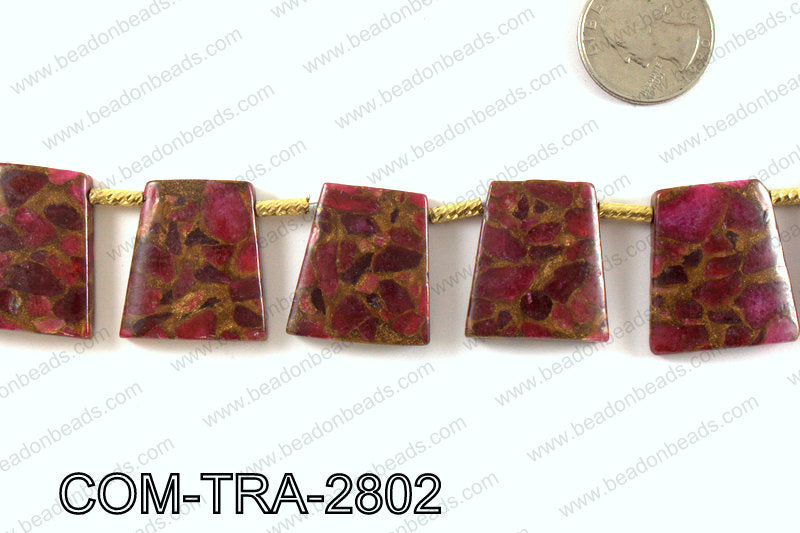 Composite Golden Quartz Trapezoid 25x28mm COM-TRA-2802