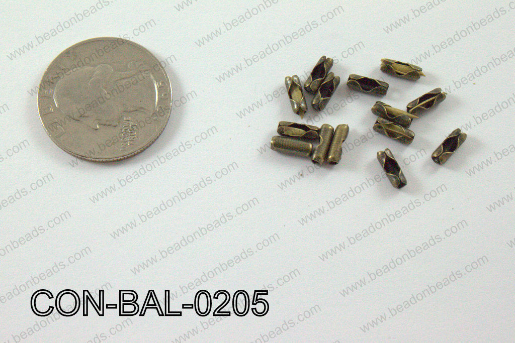 Ball chain connector around 3x8 mm brass CON-BAL-0205