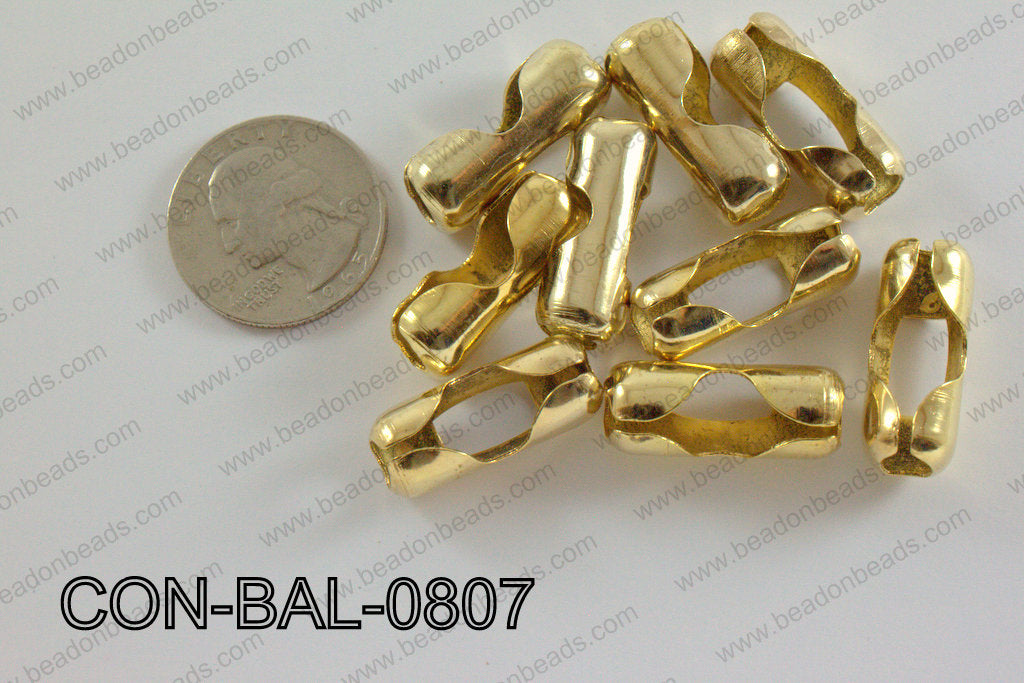 Ball chain connector around 10x24 mm champagne gold CON-BAL-0807
