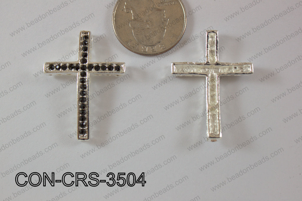 Sideway Cross 25x35mm Black CON-CRS-3504