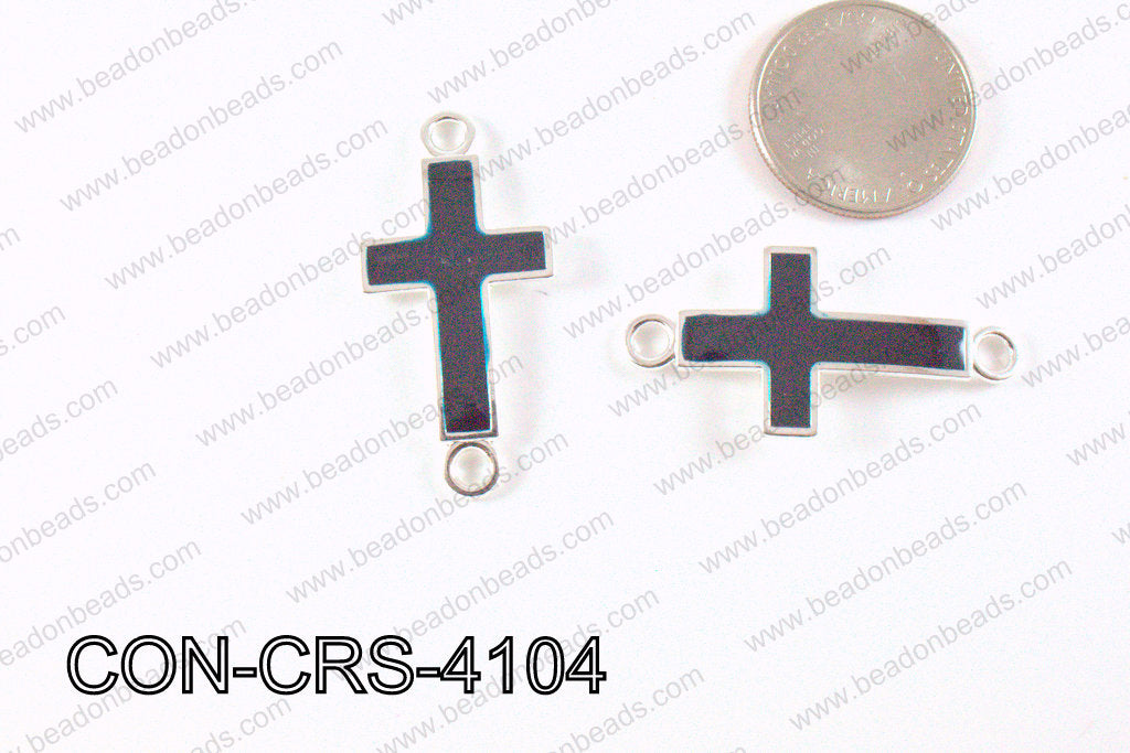 Metal Cross Connector Black 20x41mm CON-CRS-4104