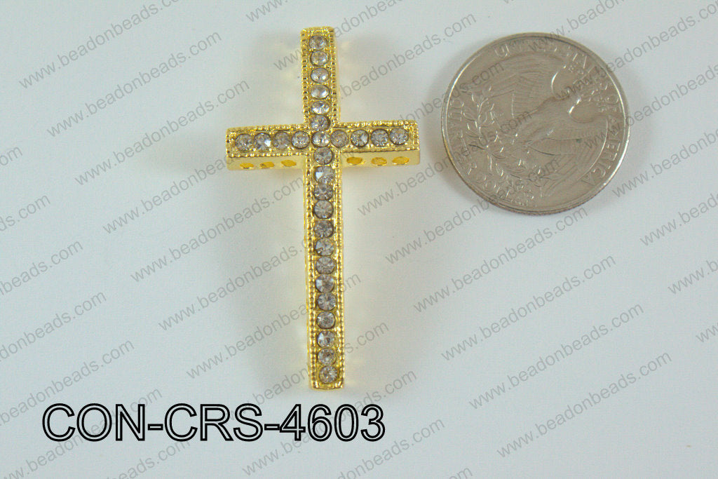 Sideway cross connector, Gold 46x25mm CON-CRS-4603
