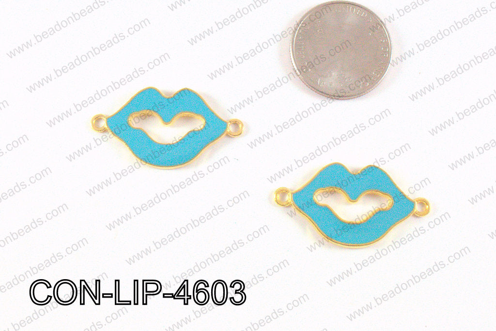 Lip Connector Turquoise 19x46mm CON-LIP-4603