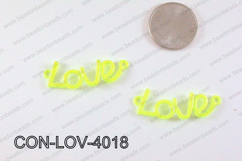 Love Connector Neonyellow 12x40mm CON-LOV-4018