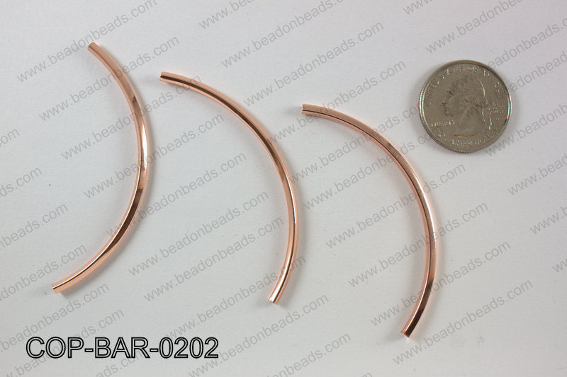 Rose gold curved bar 2x68mm COP-BAR-0202