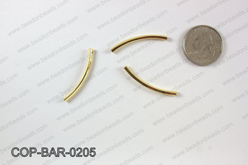 Gold curved bar 2x35mm COP-BAR-0205