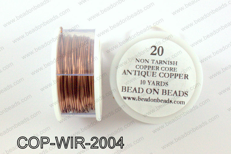 Non Tarnish copper core wrapping wire 20 gauge, Antique copperCO
