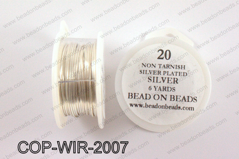 Non Tarnish silver plated wrapping wire 20 gauge, SilverCOP-WIR-
