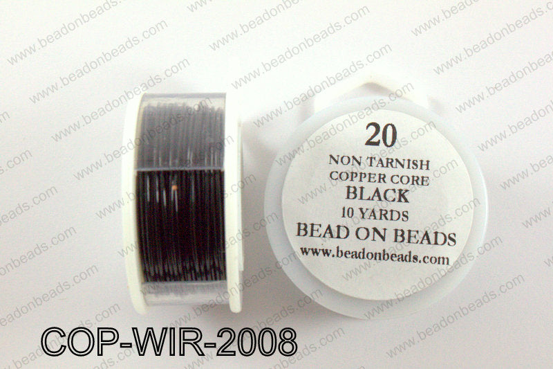 Non Tarnish copper core wrapping wire 20 gauge, BlackCOP-WIR-200