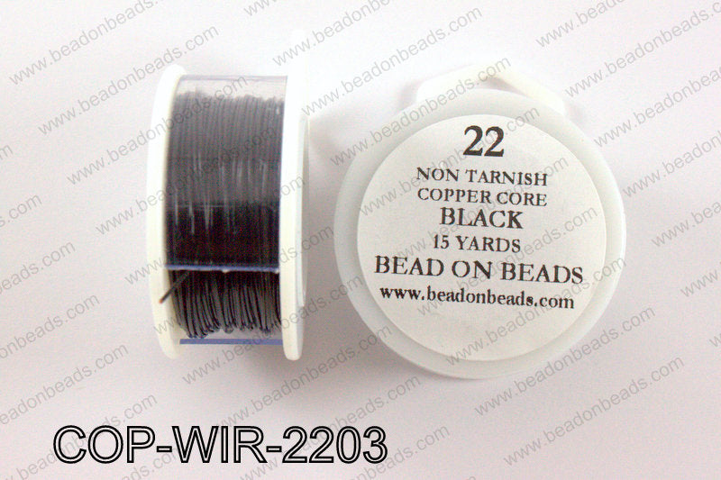 Non Tarnish copper core wrapping wire 22 gauge, BlackCOP-WIR-220