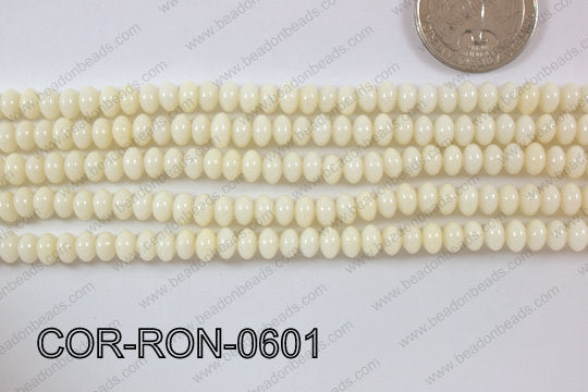 Coral Rondel 6mm COR-RON-0601