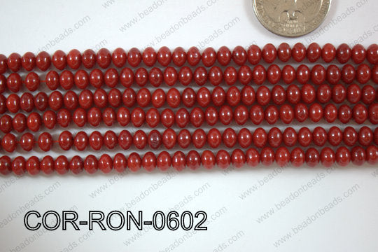 Coral Rondel 6mm COR-RON-0602