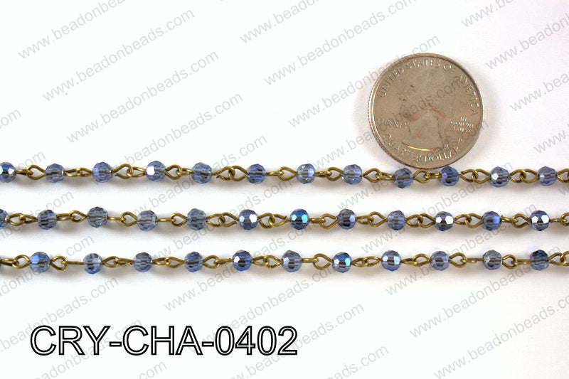 Angelic Crystal Round Chain 4mm CRY-CHA-0402