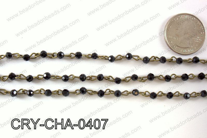 Angelic Crystal Round Chain 4mm CRY-CHA-0407