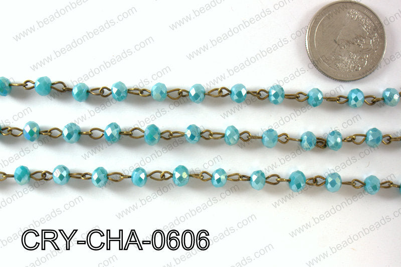 Angelic Crystal Rondelle Chain 6mm CRY-CHA-0606