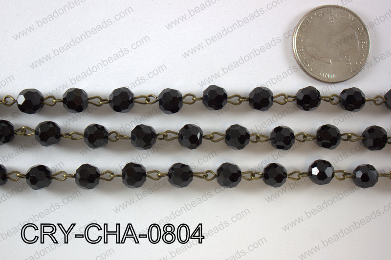 Angelic Crystal Round Chain 8mm CRY-CHA-0804