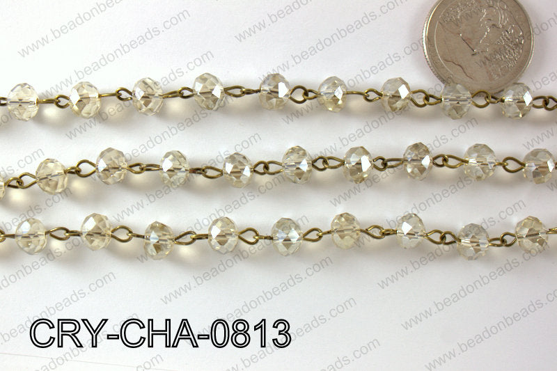 Angelic Crystal Rondelle Chain 8mm CRY-CHA-0813