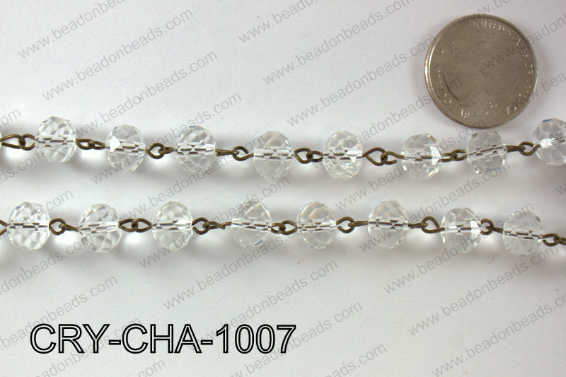 Angelic Crystal Rondelle Chain 10mm CRY-CHA-1007
