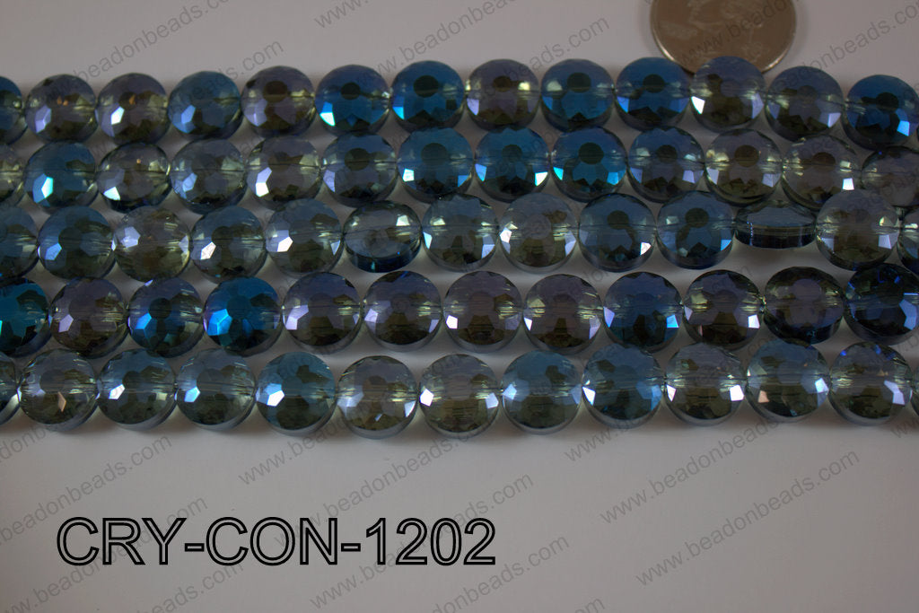 Angelic Crystal Coin Faceted 12mm CRY-CON-1202