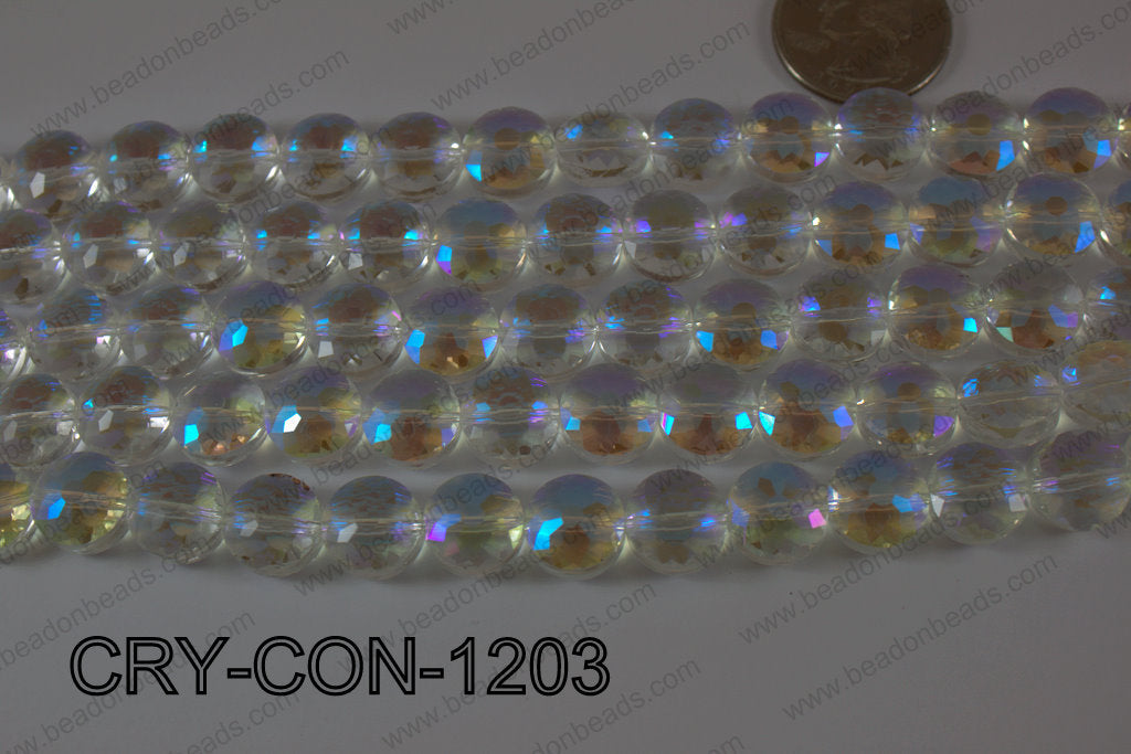 Angelic Crystal Coin Faceted 12mm CRY-CON-1203