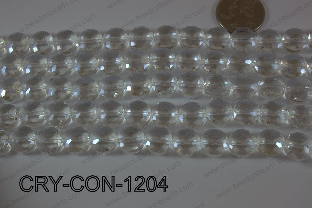 Angelic Crystal Coin Faceted 12mm CRY-CON-1204