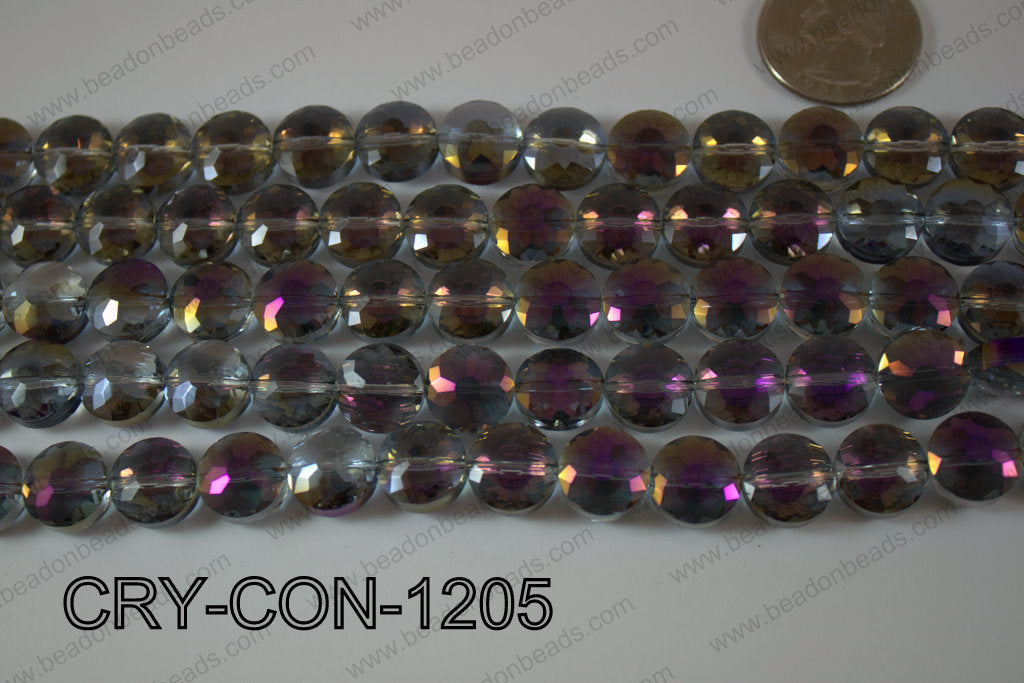 Angelic Crystal Coin Faceted 12mm CRY-CON-1205