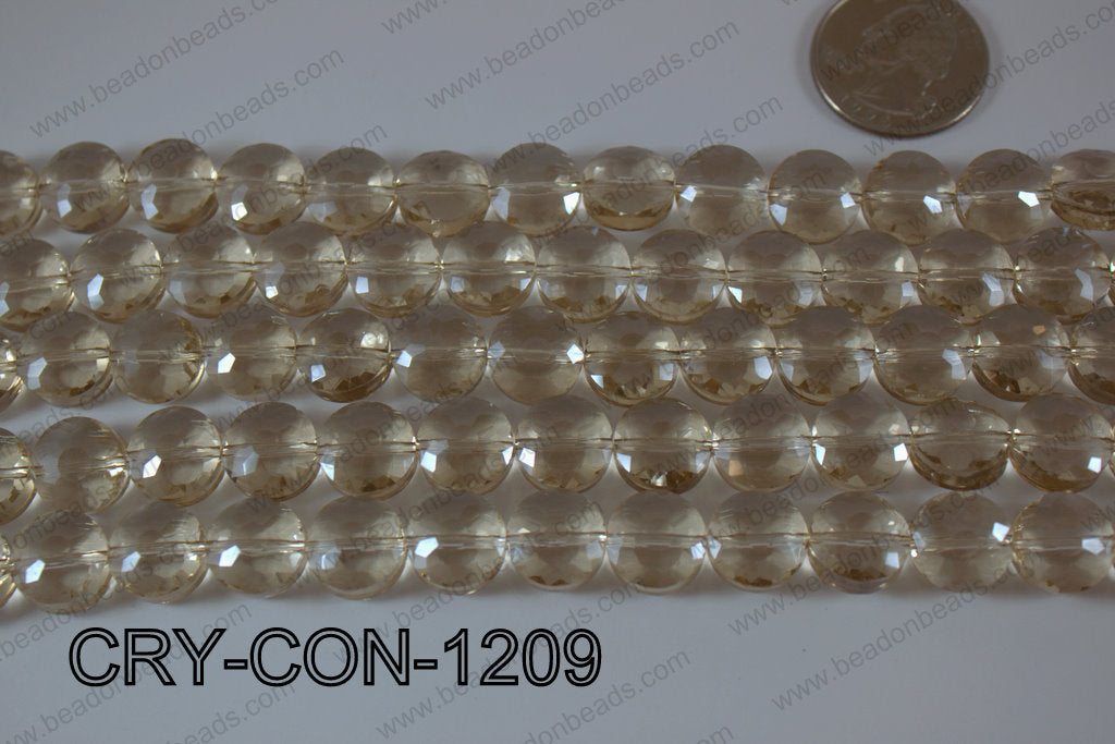 Angelic Crystal Coin Faceted 12mm CRY-CON-1209