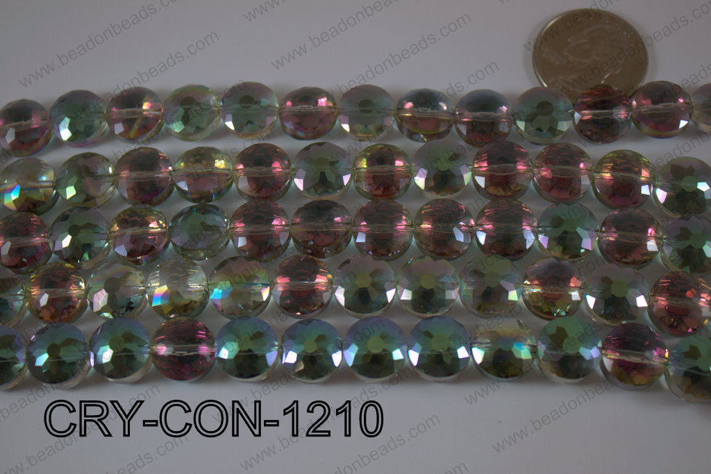 Angelic Crystal Coin Faceted 12mm CRY-CON-1210