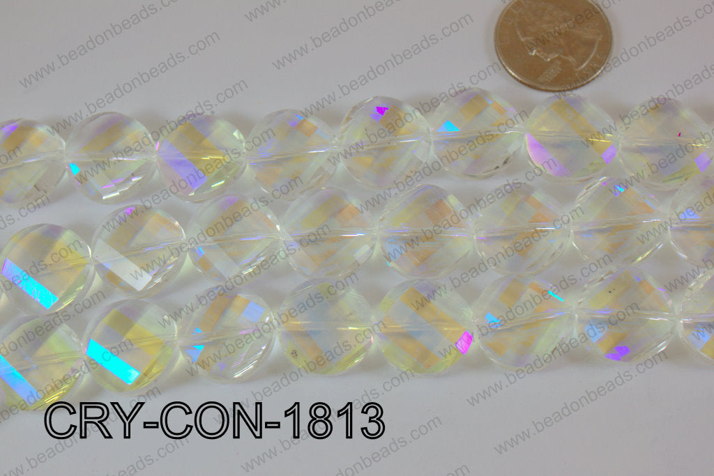 Angelic Crystals Twisted Coin 18mm CRY-CON-1813