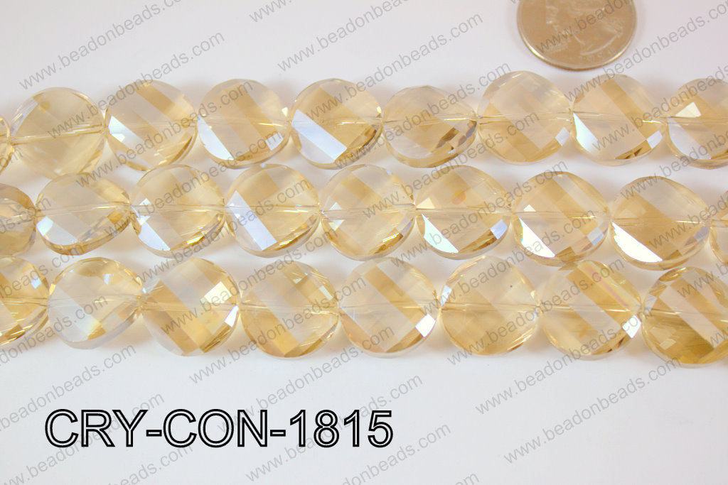 Angelic Crystals Twisted Coin 18mm CRY-CON-1815