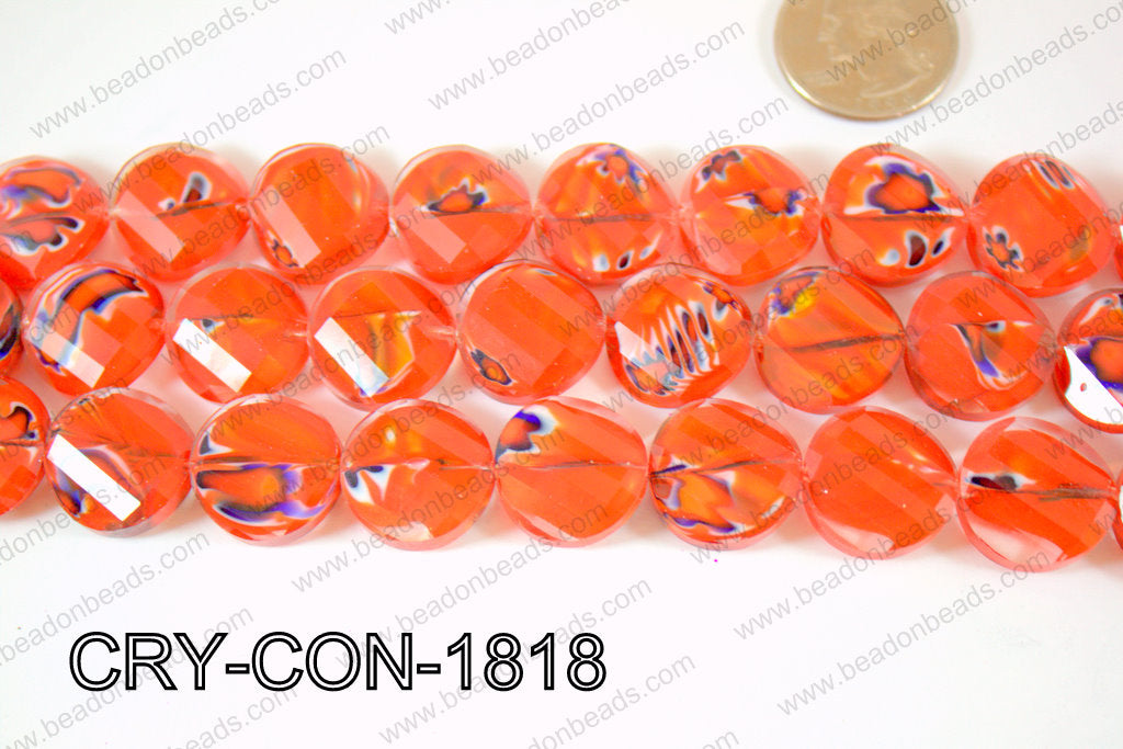 Angelic Crystals Twisted Coin 18mm CRY-CON-1818
