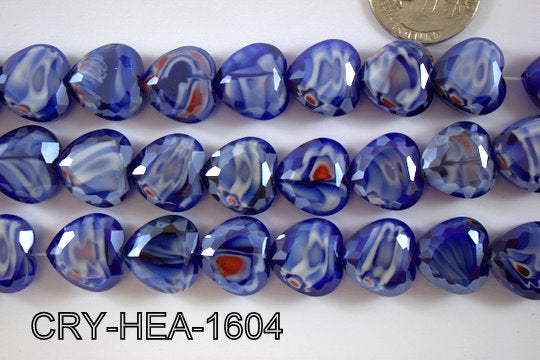 Angelic Crystal Heart 16x16mm CRY-HEA-1604
