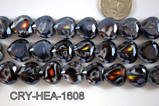 Angelic Crystal Heart 16x16mm CRY-HEA-1608