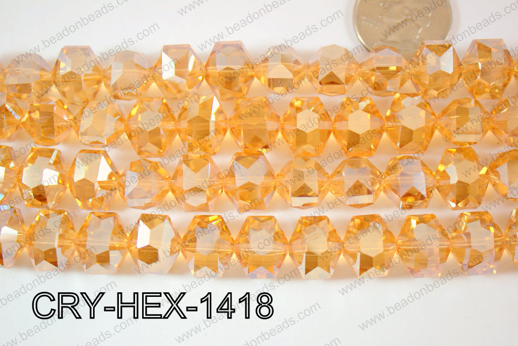 Angelic Crystals Hexagon 12x14mm CRY-HEX-1418
