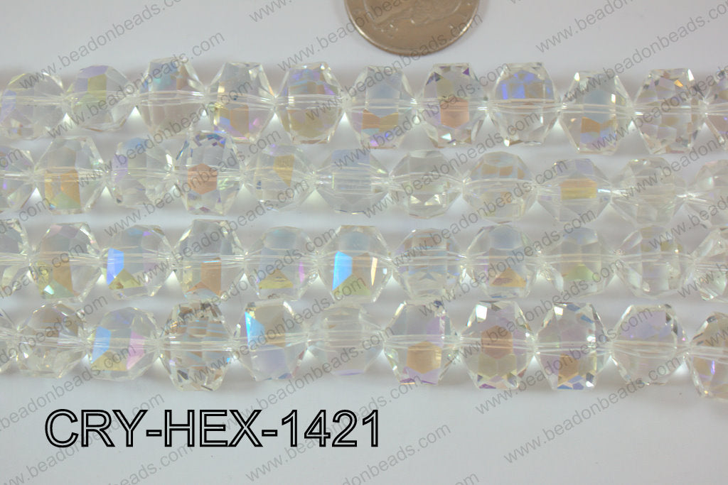 Angelic Crystals Hexagon 12x14mm CRY-HEX-1421